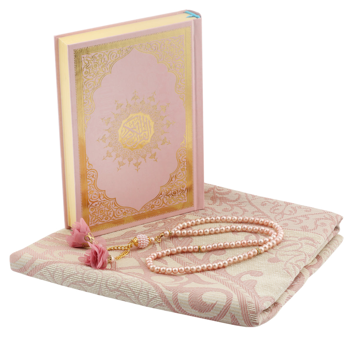 ZANBEAL Heritage Reflections Islamic Gift Set : Luxurious Prayer Set with Quran, Tasbih and Prayer Rug