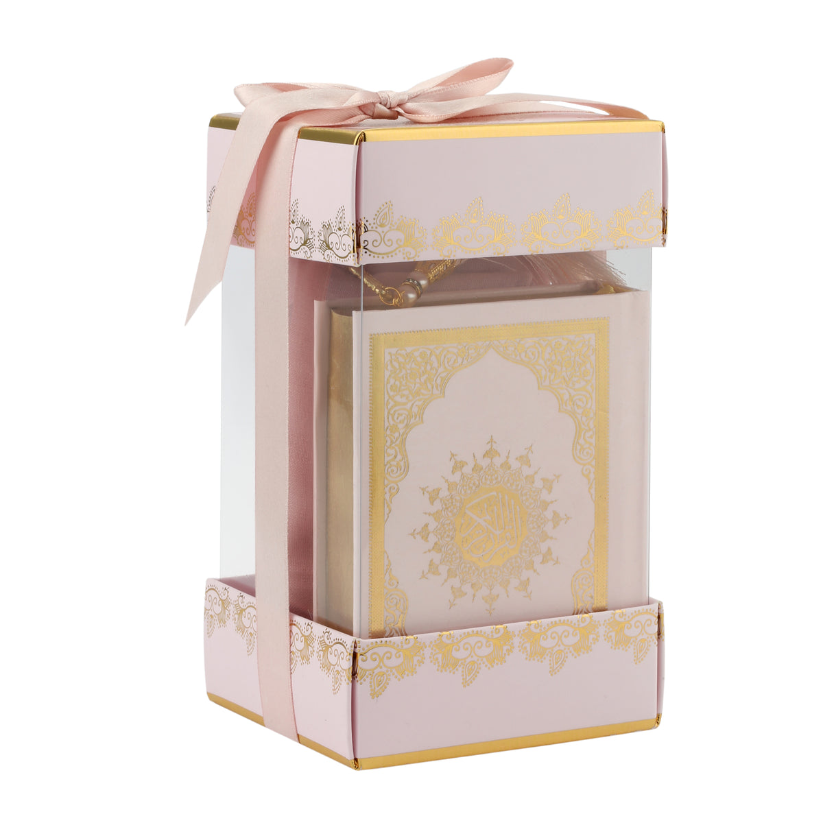 ZANBEAL Divine Grace Collection Islamic Gift Set: Quran with Detailing, Luxe Pashmina Hijab, and Tasbih Beads