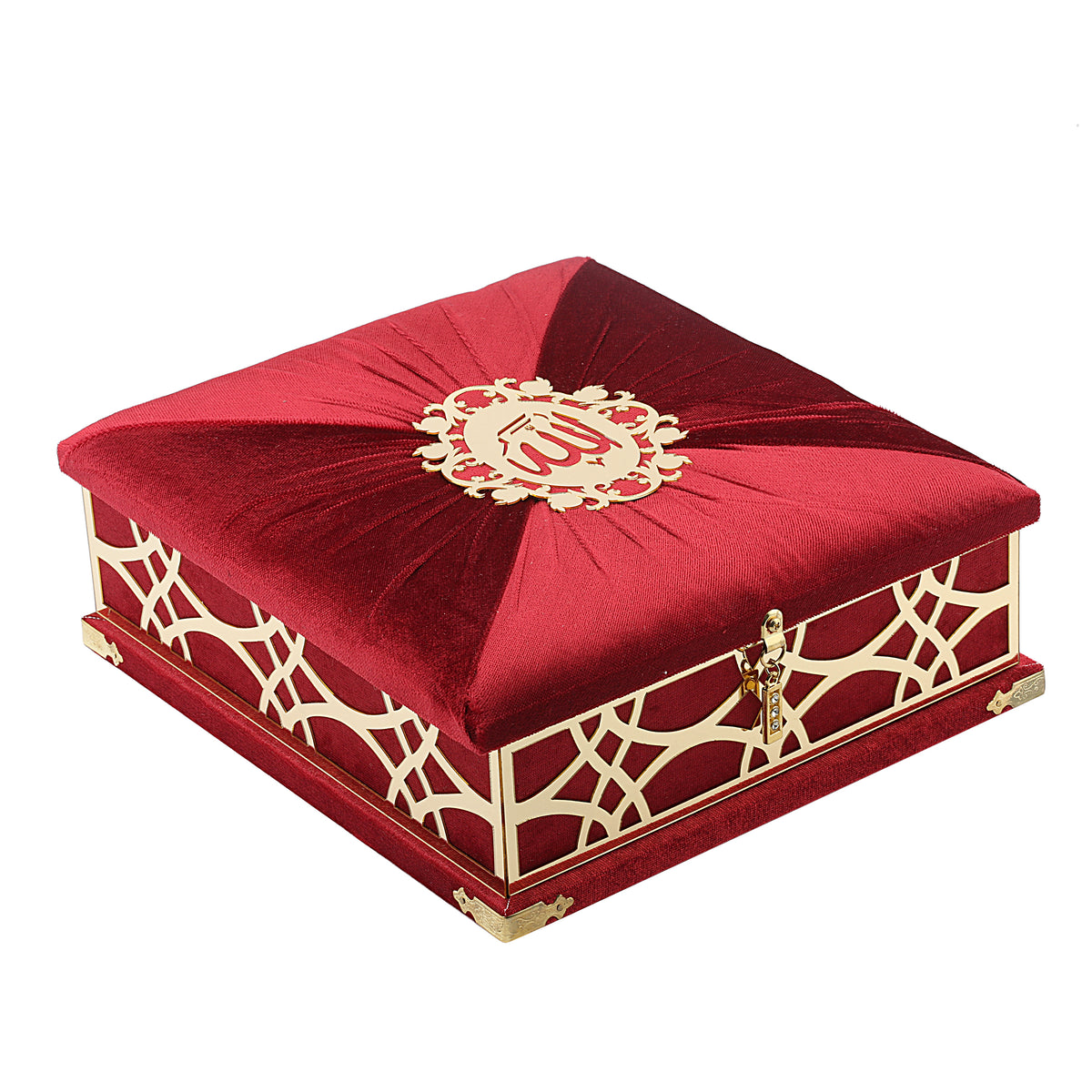 ZANBEAL Sacred Reflections Islamic Gift set: Velvet Quran Box with Prayer Mat and Pearl style Tasbih