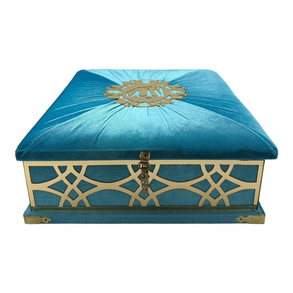 ZANBEAL Sacred Reflections Islamic Gift set: Velvet Quran Box with Prayer Mat and Pearl style Tasbih