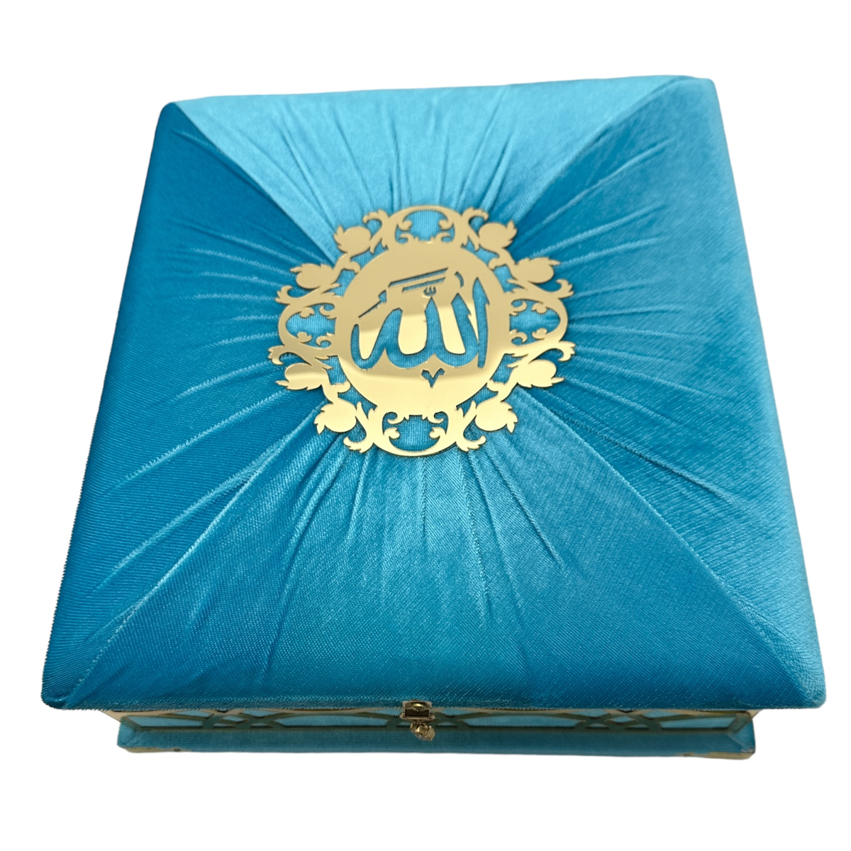 ZANBEAL Sacred Reflections Islamic Gift set: Velvet Quran Box with Prayer Mat and Pearl style Tasbih