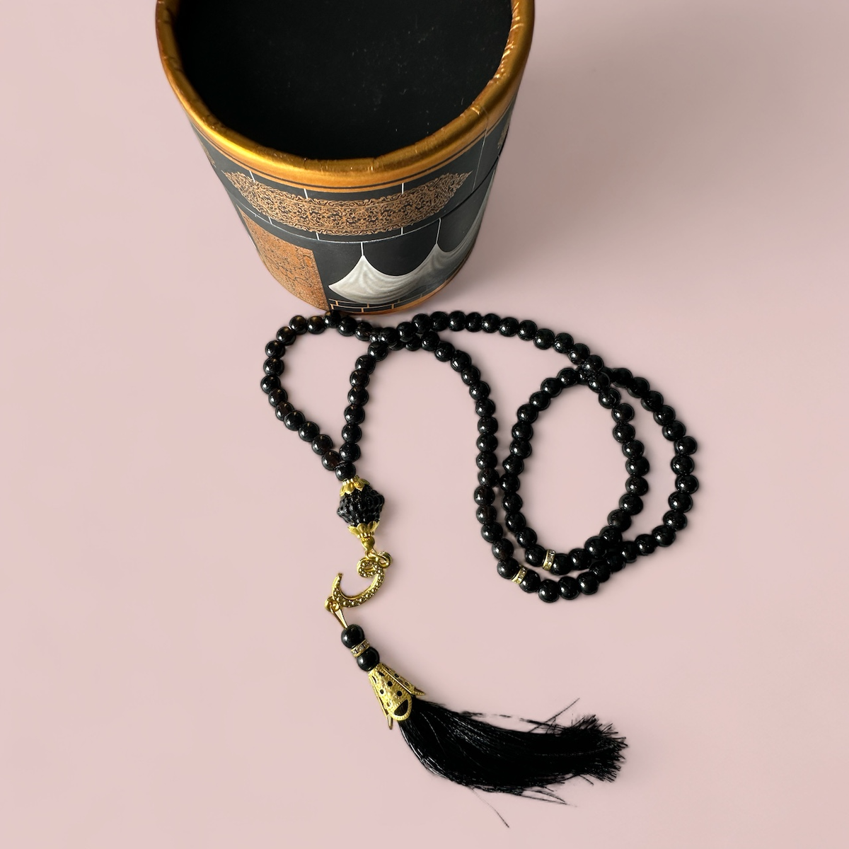 ZANBEAL Divine Elegance Collection Islamic Gift Set : Embellished Tally Counter, Mini Quran and Tasbih Beads.