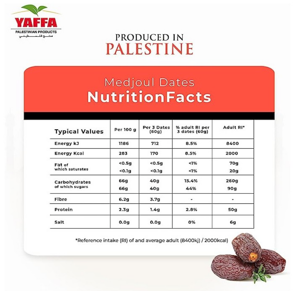 Ramadan Mubarak Medjoul Dates Gift Box - 900g