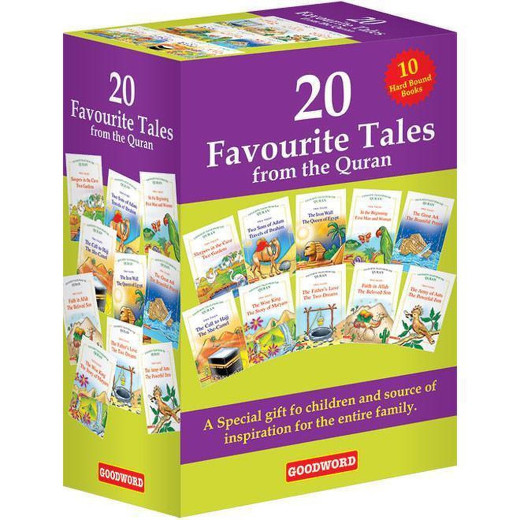 20 Favourite Tales from the Quran Gift Box (Ten Hard Bound books)-Kids Books-Islamic Goods Direct