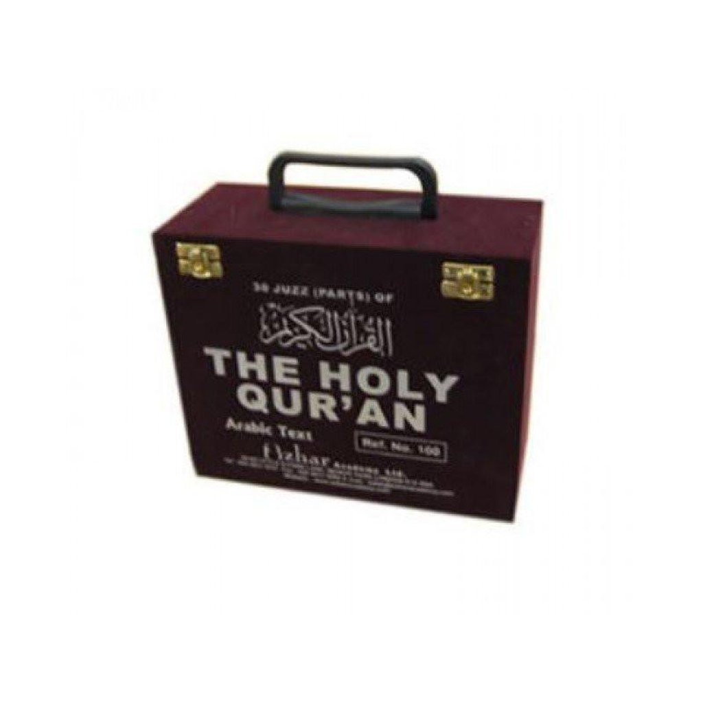 30 parts set of The Holy Quran in Velvet coated box (Persian/Urdu script)-Knowledge-Islamic Goods Direct