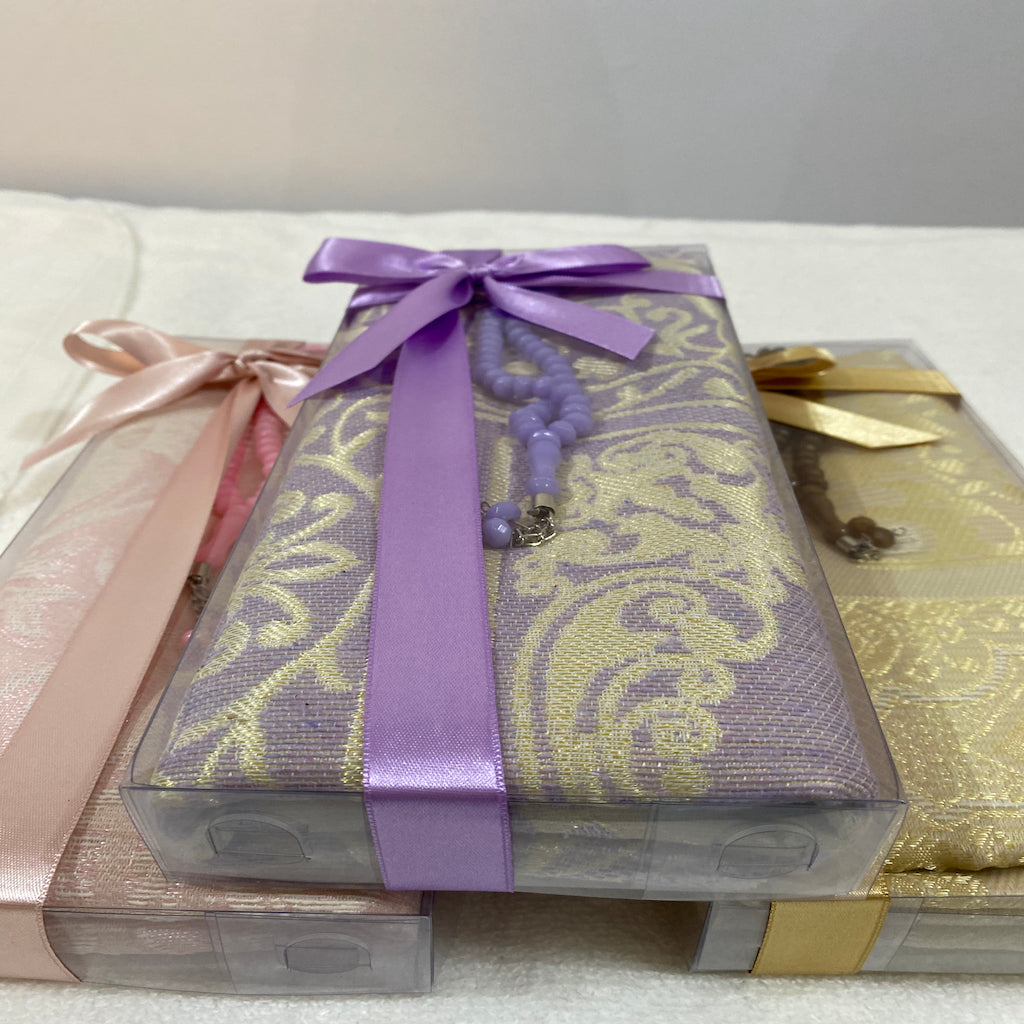 Islamic Gift Box with Muslim Prayer Mat and Tasbih Prayer Beads - An ideal Gift for Muslims-Islamic Goods Direct