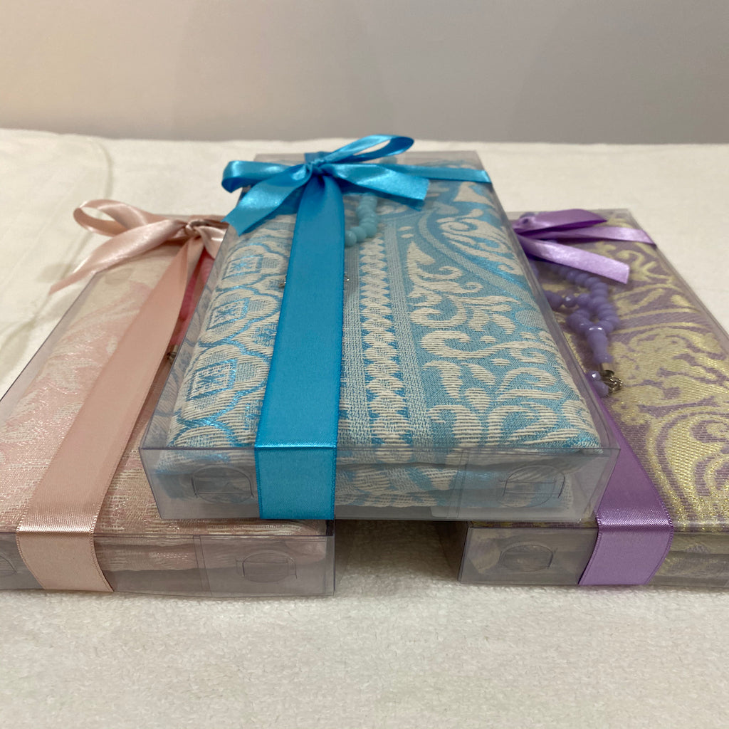 Islamic Gift Box with Muslim Prayer Mat and Tasbih Prayer Beads - An ideal Gift for Muslims-Islamic Goods Direct