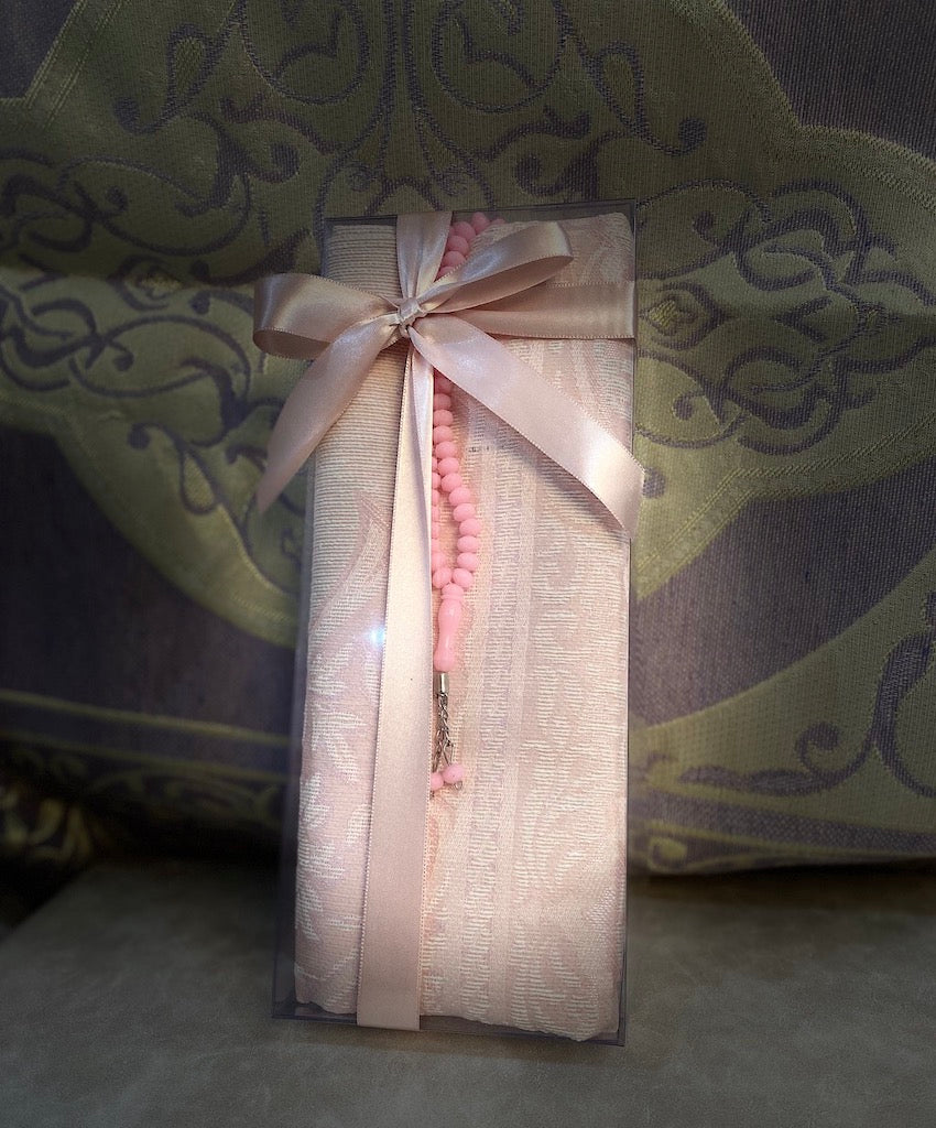 Islamic Gift Box with Muslim Prayer Mat and Tasbih Prayer Beads - An ideal Gift for Muslims-Islamic Goods Direct