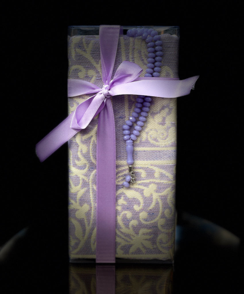 Islamic Gift Box with Muslim Prayer Mat and Tasbih Prayer Beads - An ideal Gift for Muslims-Islamic Goods Direct