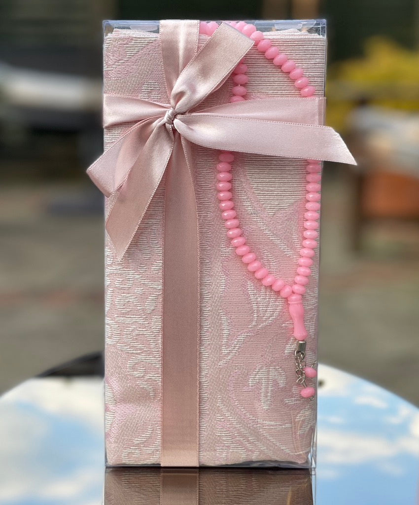 Islamic Gift Box with Muslim Prayer Mat and Tasbih Prayer Beads - An ideal Gift for Muslims-Islamic Goods Direct