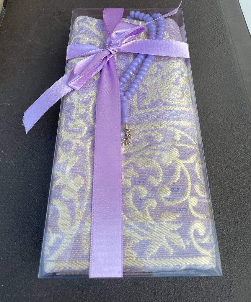 Islamic Gift Box with Muslim Prayer Mat and Tasbih Prayer Beads - An ideal Gift for Muslims-Islamic Goods Direct