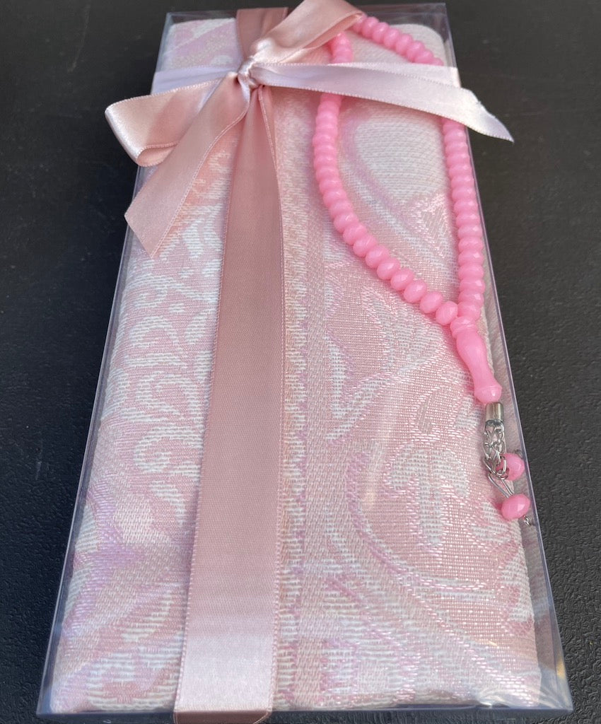 Islamic Gift Box with Muslim Prayer Mat and Tasbih Prayer Beads - An ideal Gift for Muslims-Islamic Goods Direct