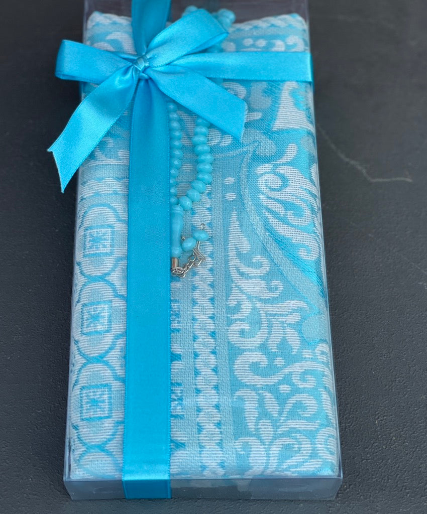 Islamic Gift Box with Muslim Prayer Mat and Tasbih Prayer Beads - An ideal Gift for Muslims-Islamic Goods Direct