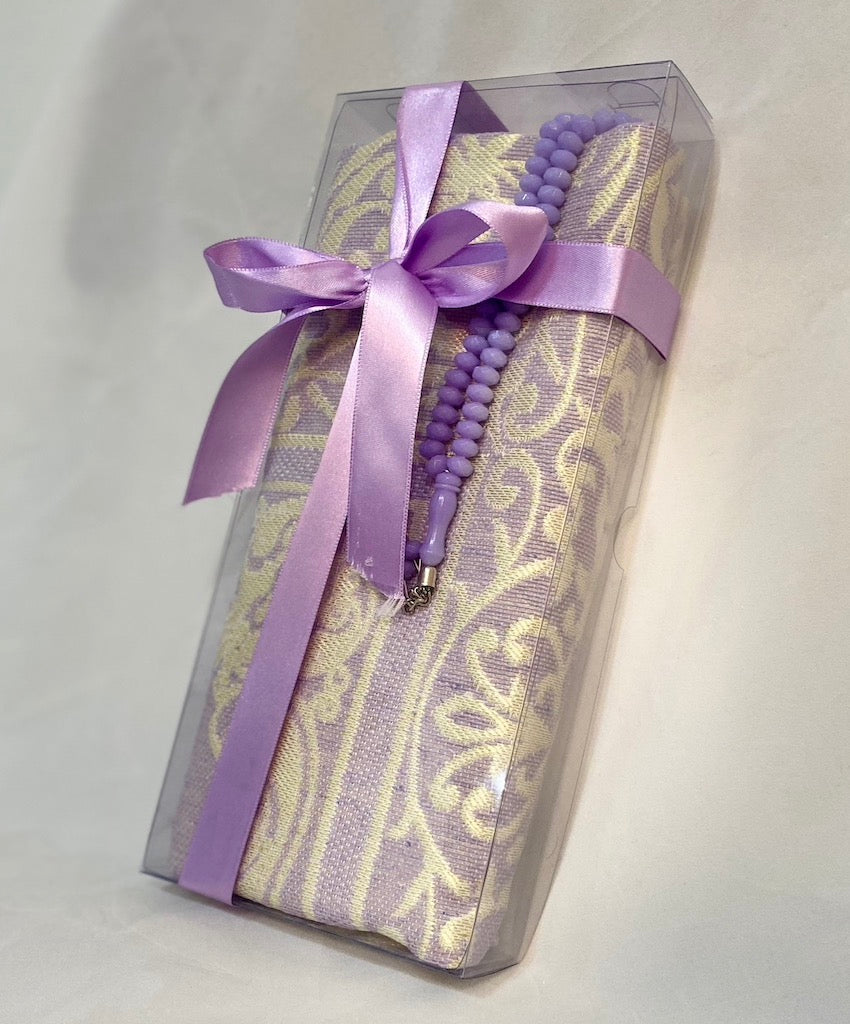 Islamic Gift Box with Muslim Prayer Mat and Tasbih Prayer Beads - An ideal Gift for Muslims-Islamic Goods Direct