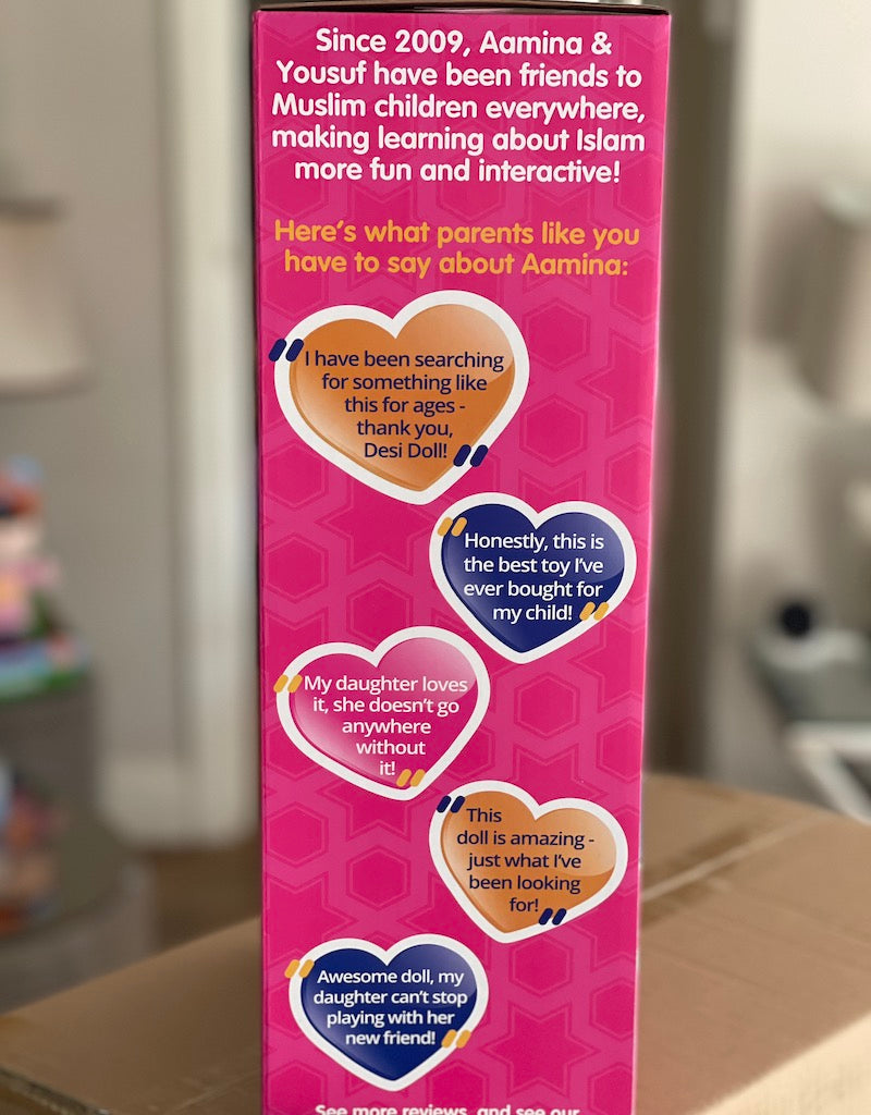 Talking Muslim Doll Aamina by Desi Doll speaks Arabic and English - New improved Edition-Kids Books-Islamic Goods Direct