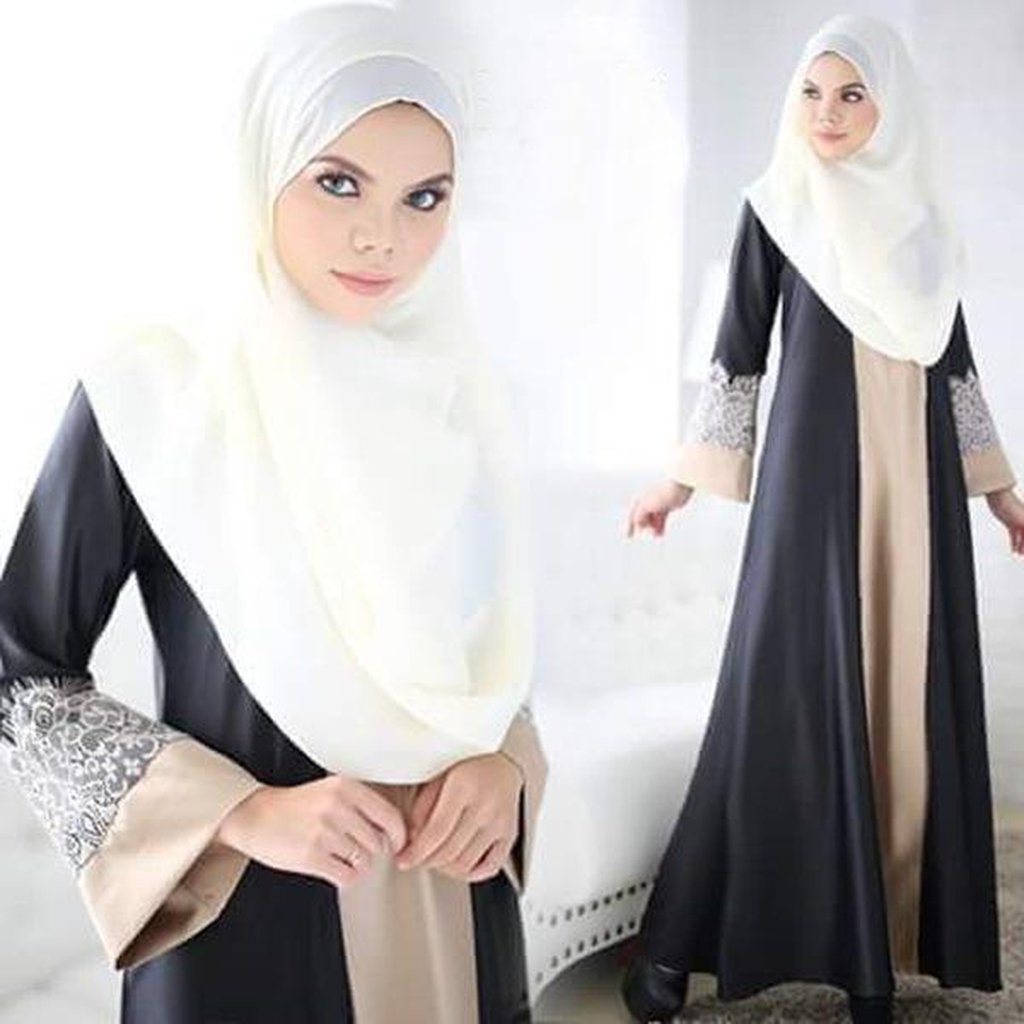Abaya/Jilbab with Laced Armsleeves-Women-Islamic Goods Direct