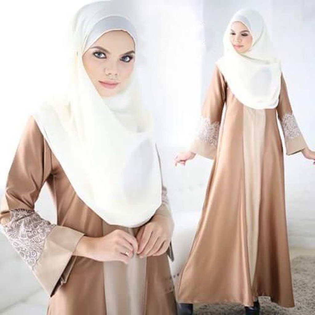 Abaya/Jilbab with Laced Armsleeves-Women-Islamic Goods Direct