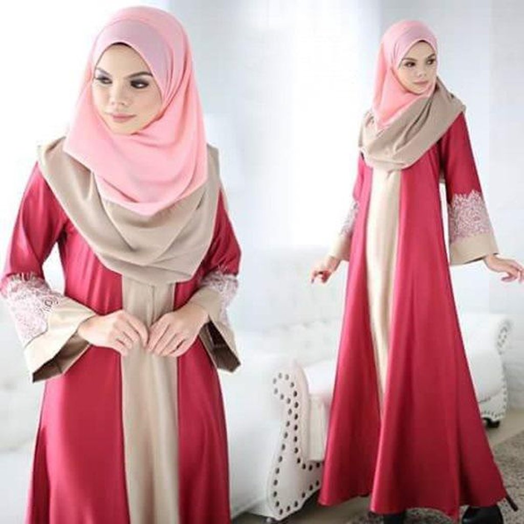 Abaya/Jilbab with Laced Armsleeves-Women-Islamic Goods Direct