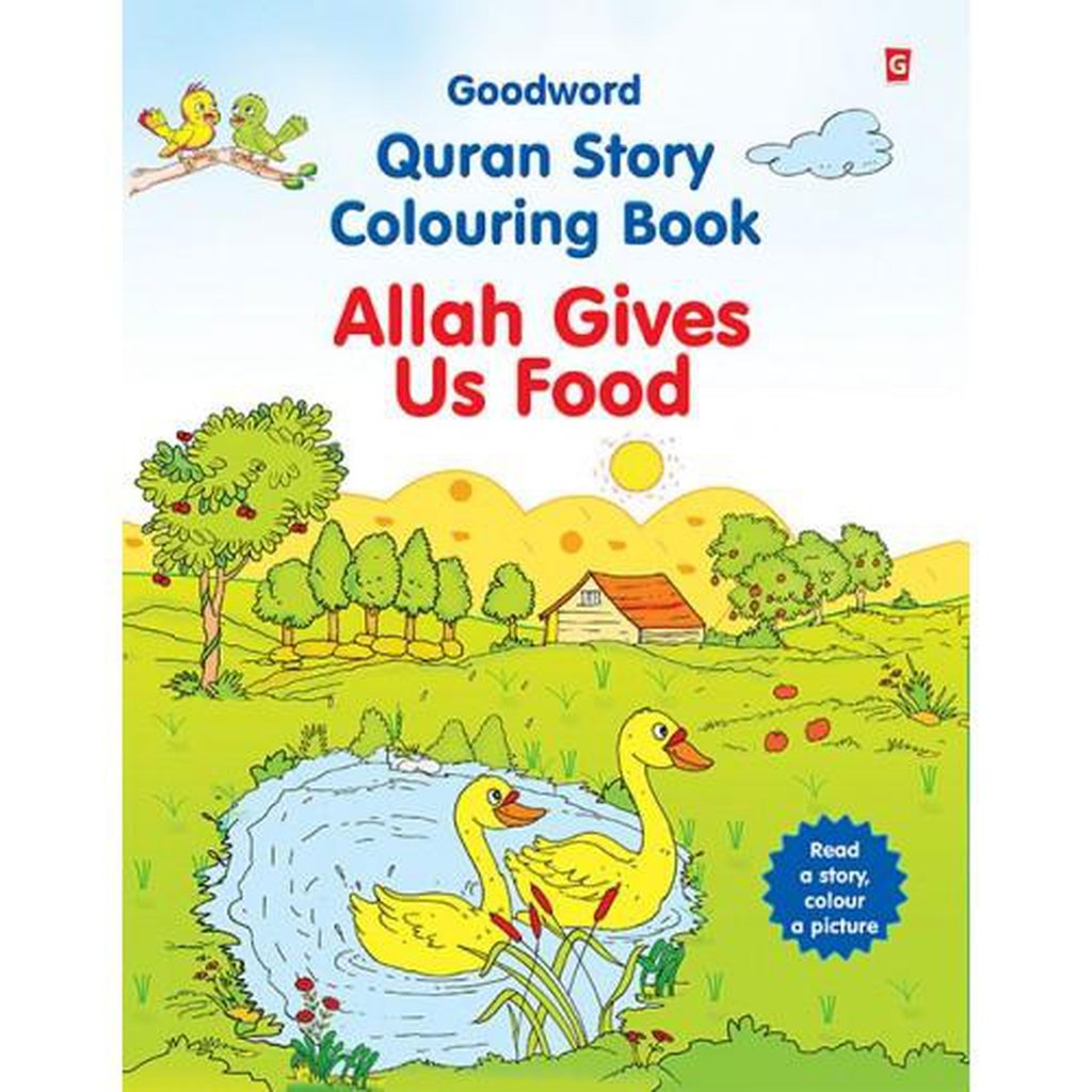 Allah Gives Us Food (Colouring Book)-Kids Books-Islamic Goods Direct