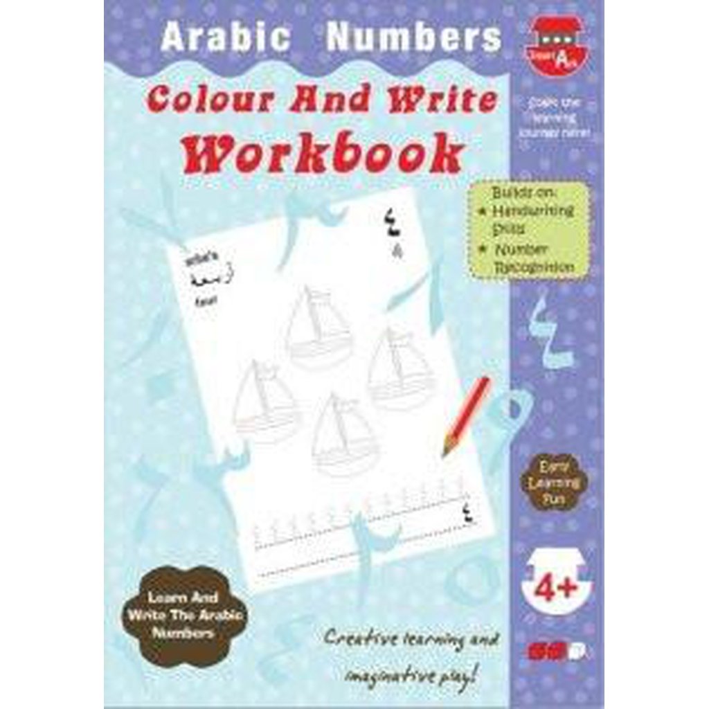 Arabic Numbers Colour and Write Workbook-Kids Books-Islamic Goods Direct