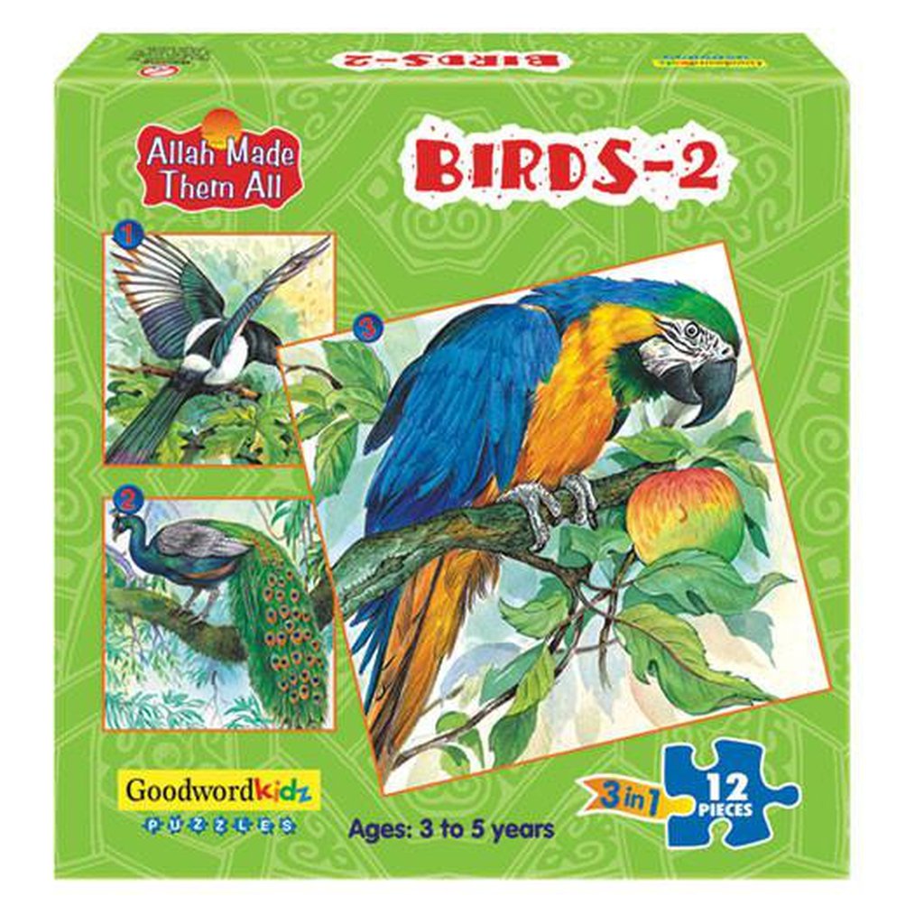 Birds 2: Box of Three Puzzles-Kids Books-Islamic Goods Direct