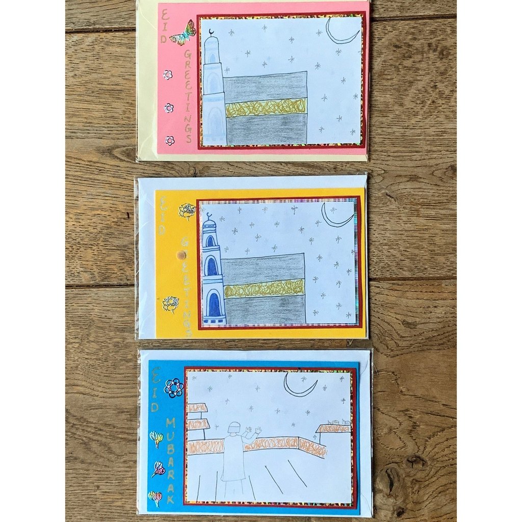 EID Cards for Kids - designed by children for children! (Set of 3)-Gift-Islamic Goods Direct