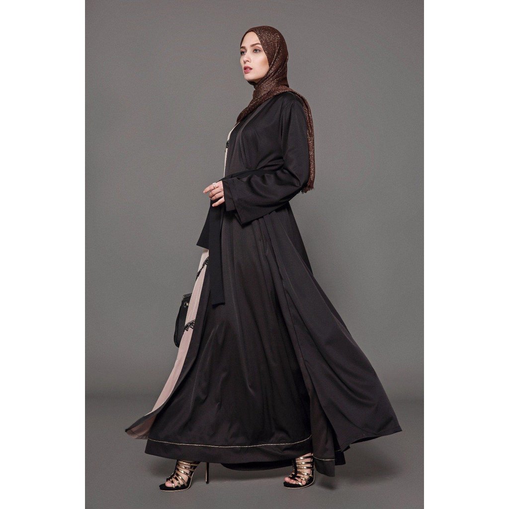 Elegant Muslim Women&#39;s Kimono with Lace-Women-Islamic Goods Direct
