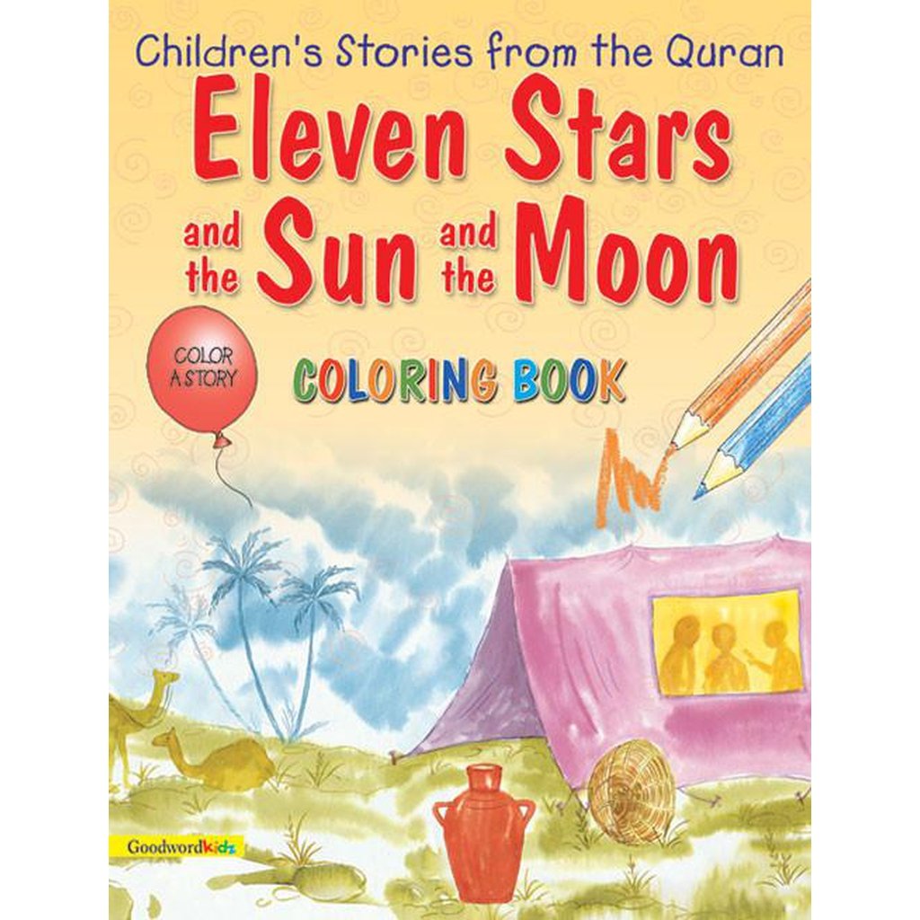 Eleven Stars and the Sun and the Moon (Colouring Book)-Kids Books-Islamic Goods Direct