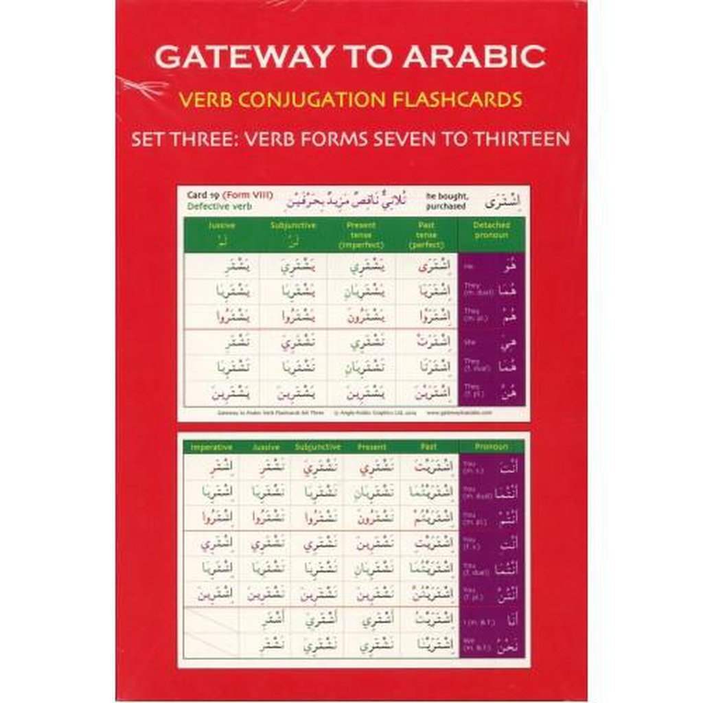 Gateway to Arabic Verb Conjugation Flashcards Set 3-Knowledge-Islamic Goods Direct