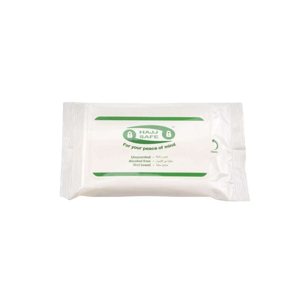 Hajj &amp; Umrah - Unscented Wet Wipes - Hand Towels - Pack of 4-Islamic Essential-Islamic Goods Direct