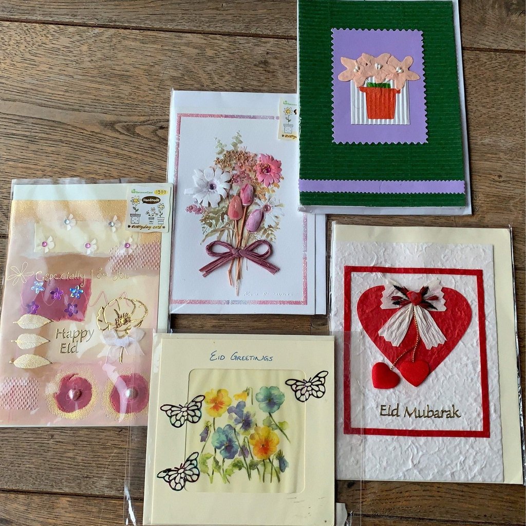 Hand made Eid Cards - Set of 3 Eid Cards (Set 5)-Gift-Islamic Goods Direct