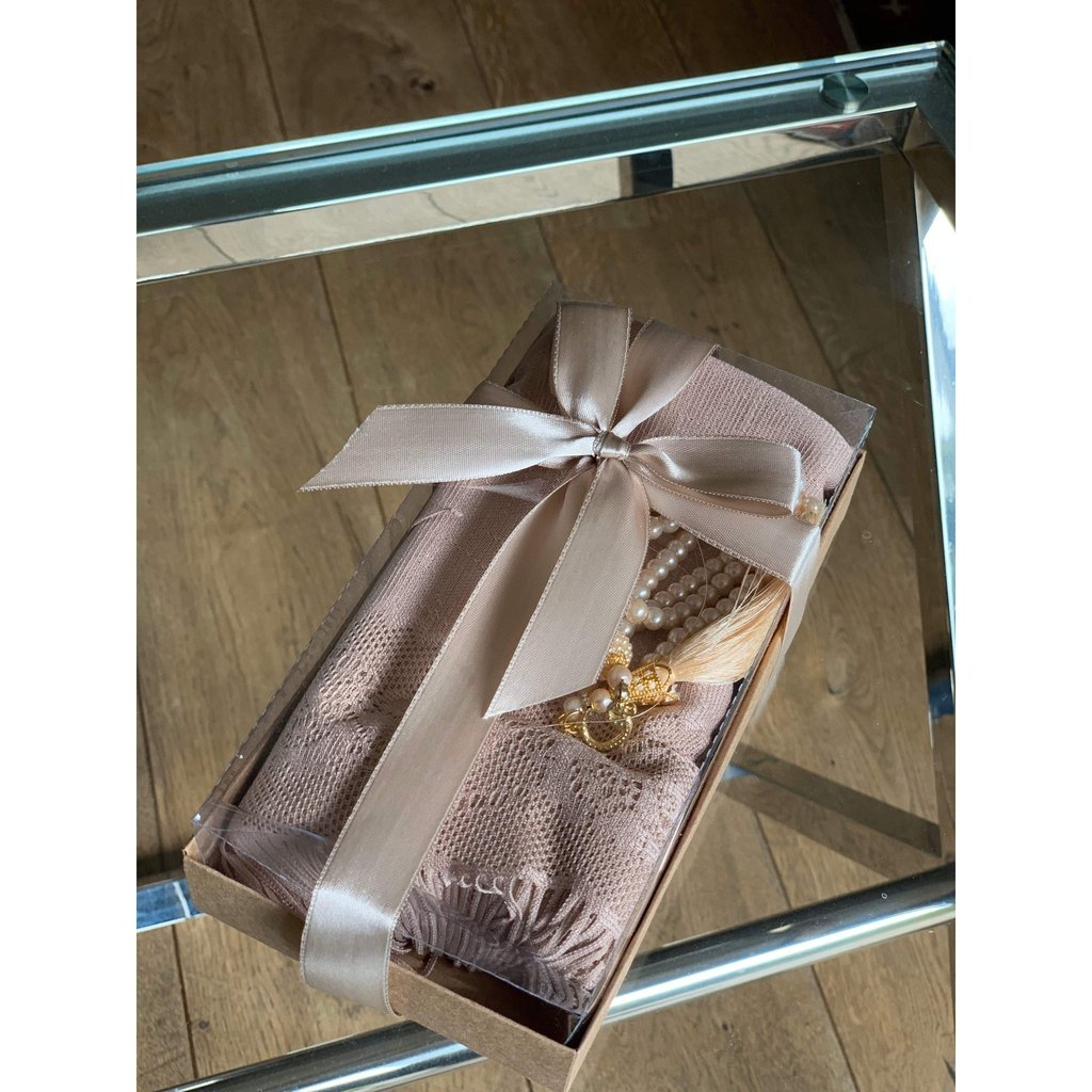 Head Scarf Gift Box with Tasbih beads - an ideal gift for Muslim women-Gift-Islamic Goods Direct