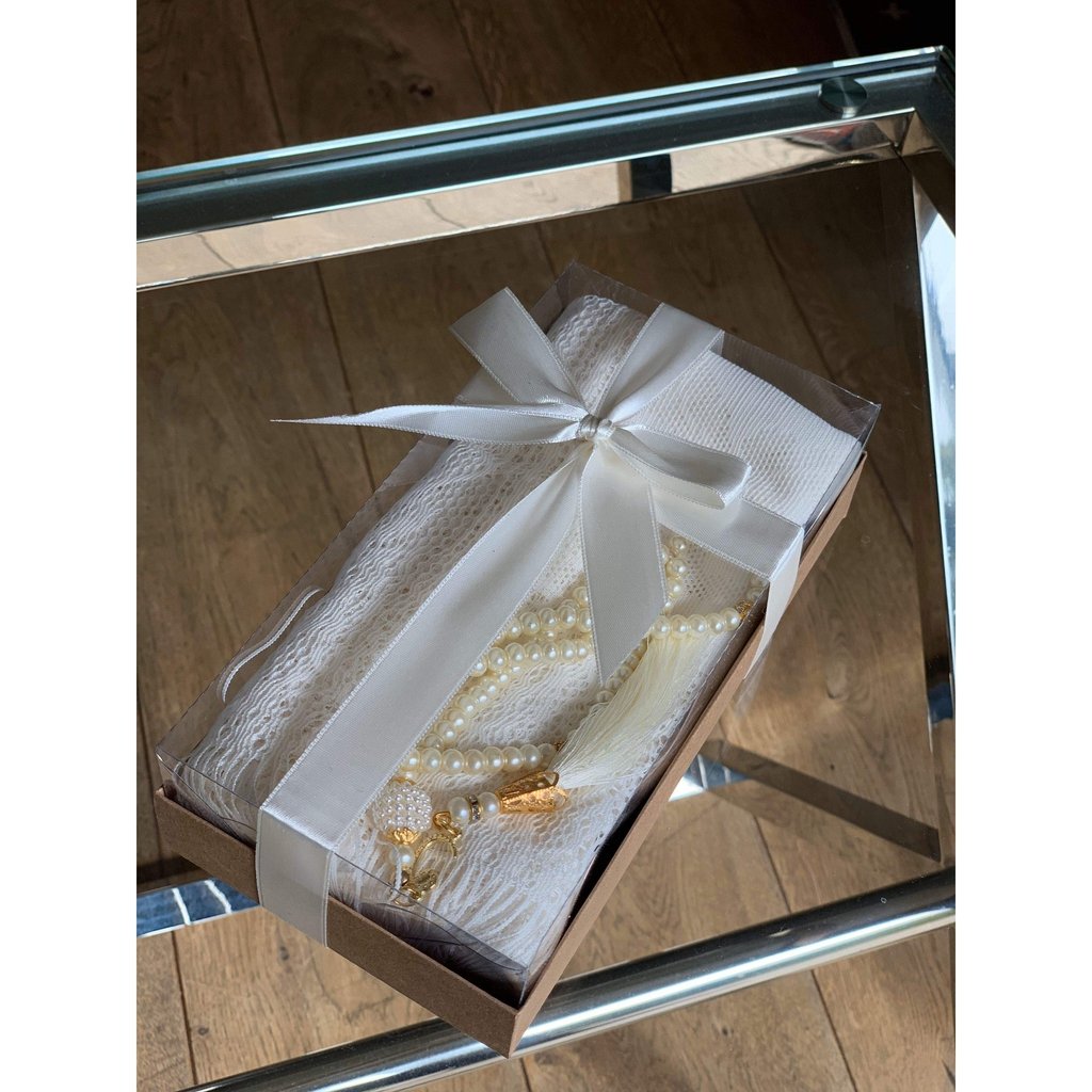 Head Scarf Gift Box with Tasbih beads - an ideal gift for Muslim women-Gift-Islamic Goods Direct