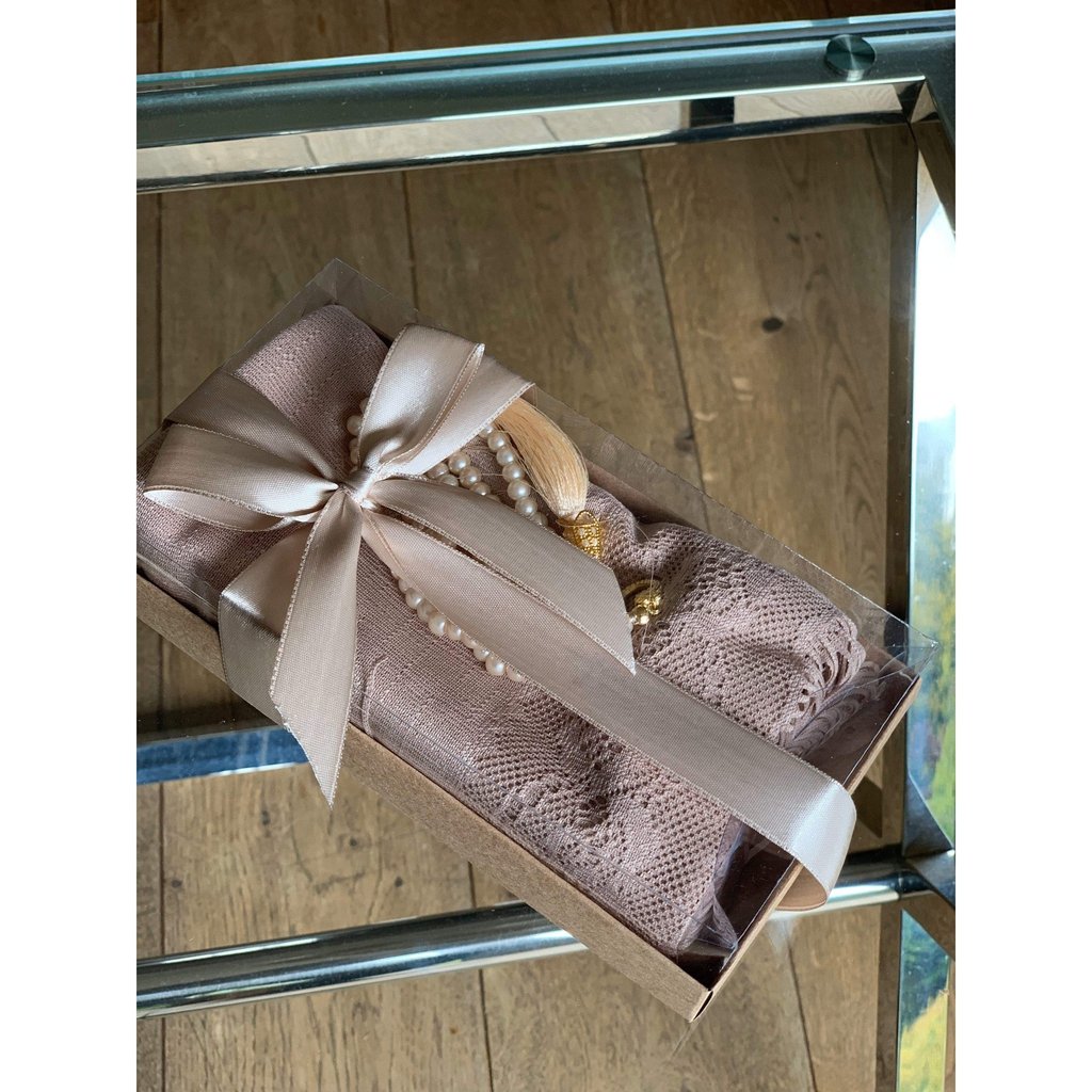 Head Scarf Gift Box with Tasbih beads - an ideal gift for Muslim women-Gift-Islamic Goods Direct