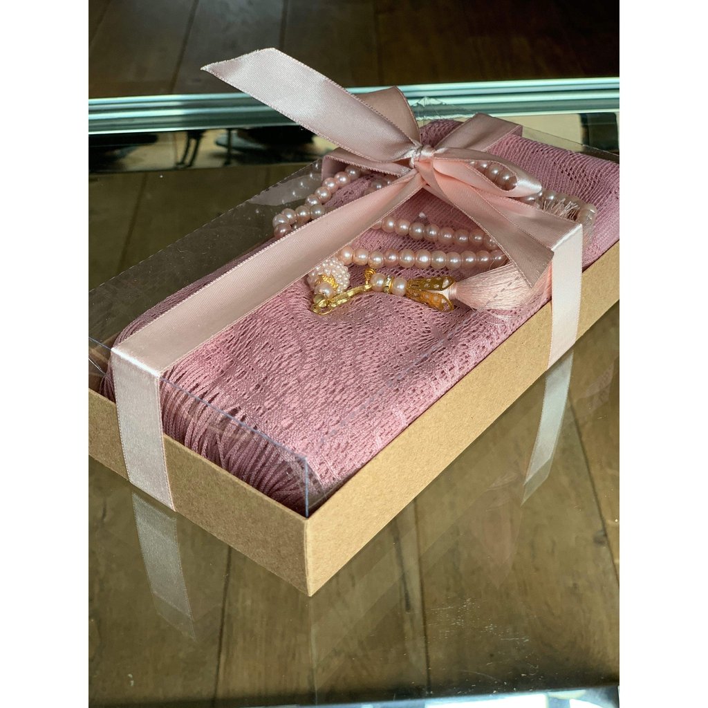 Head Scarf Gift Box with Tasbih beads - an ideal gift for Muslim women-Gift-Islamic Goods Direct