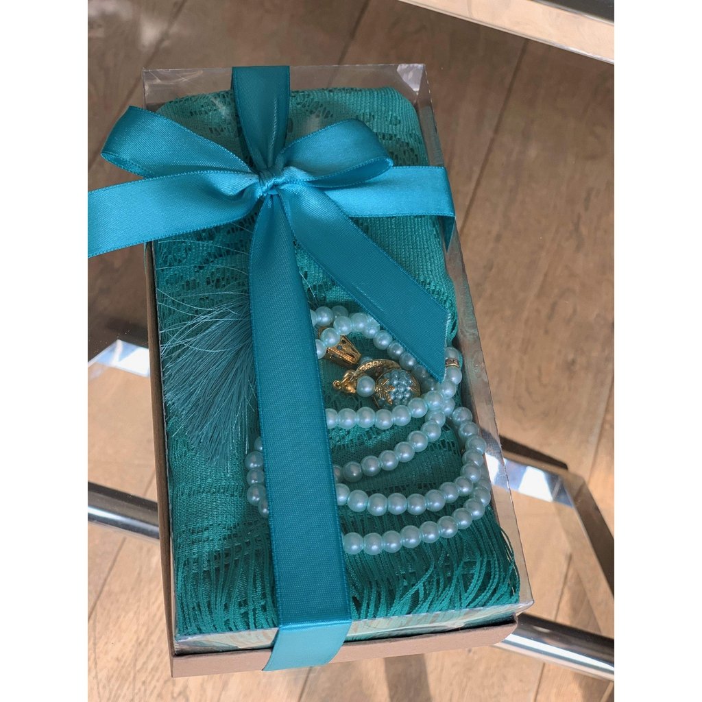 Head Scarf Gift Box with Tasbih beads - an ideal gift for Muslim women-Gift-Islamic Goods Direct