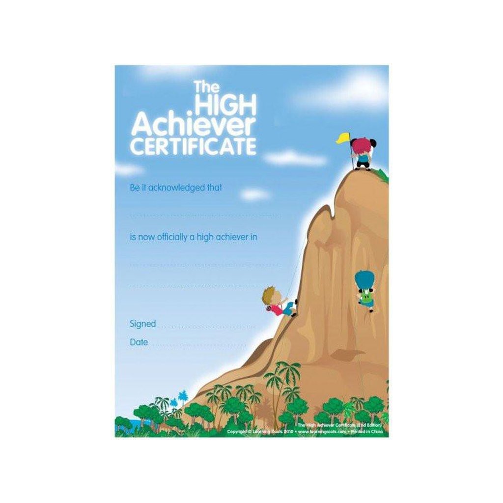High Achievers Certificate (25 Pack - A4 Size)-Kids Books-Islamic Goods Direct