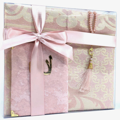 Islamic Gift box consists of a Prayer mat, Surah Book & tasbih beads-Gift-Islamic Goods Direct