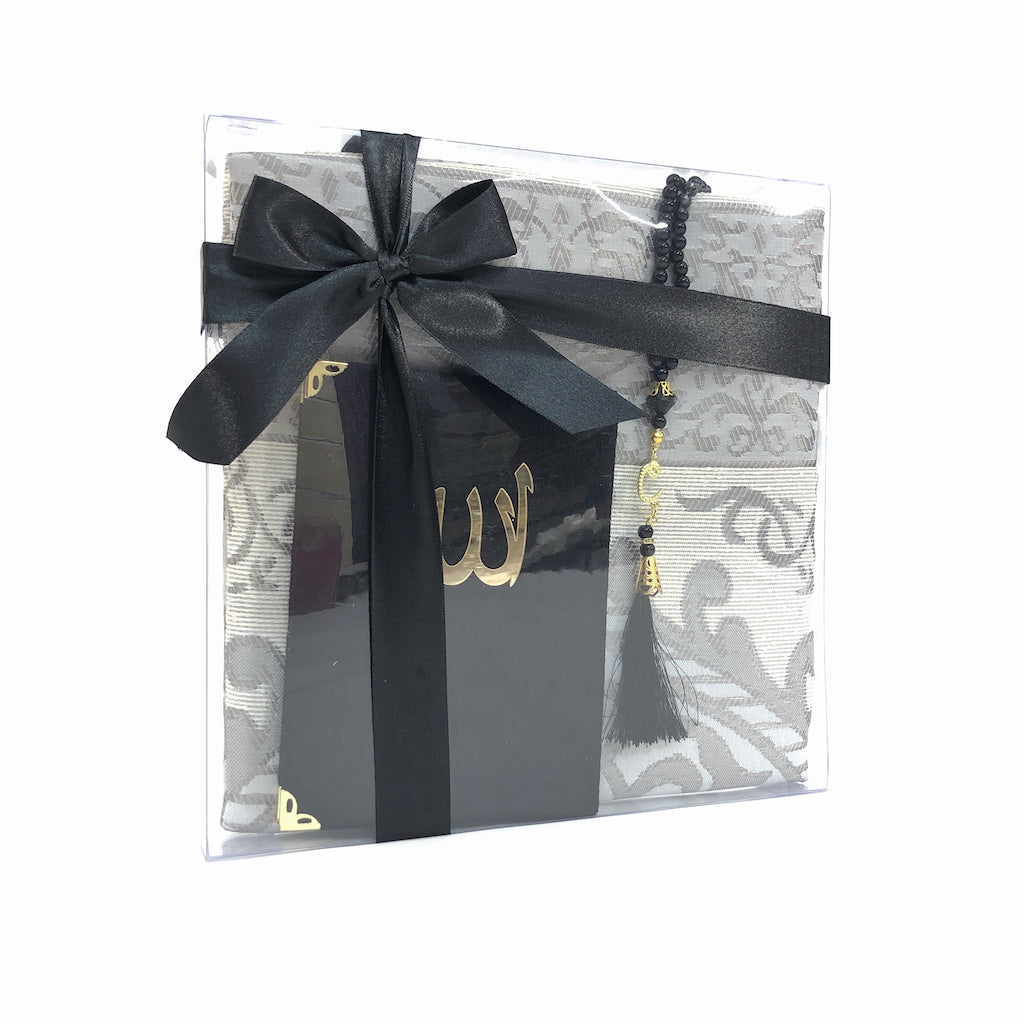 Islamic Gift box consists of a Prayer mat, Surah Book &amp; tasbih beads-Gift-Islamic Goods Direct