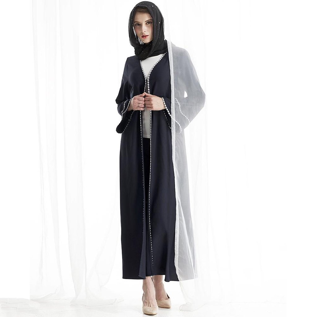 Kimono/Cardigan Deep Blue One Size-Women-Islamic Goods Direct