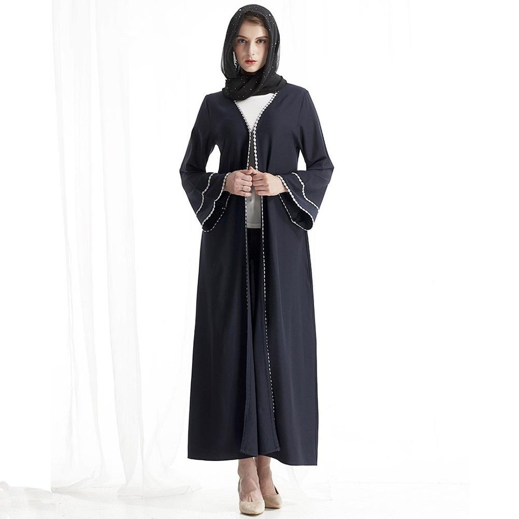 Kimono/Cardigan Deep Blue One Size-Women-Islamic Goods Direct