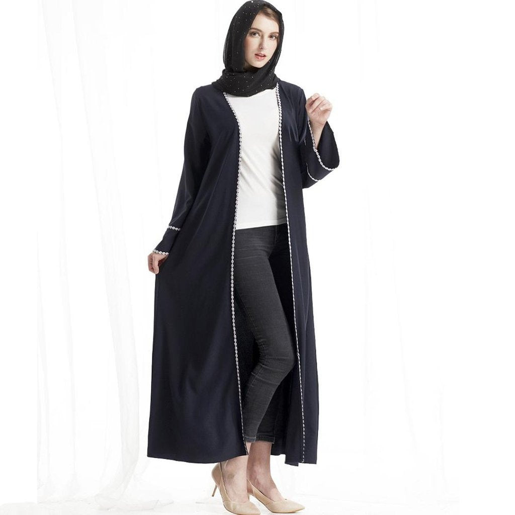 Kimono/Cardigan Deep Blue One Size-Women-Islamic Goods Direct