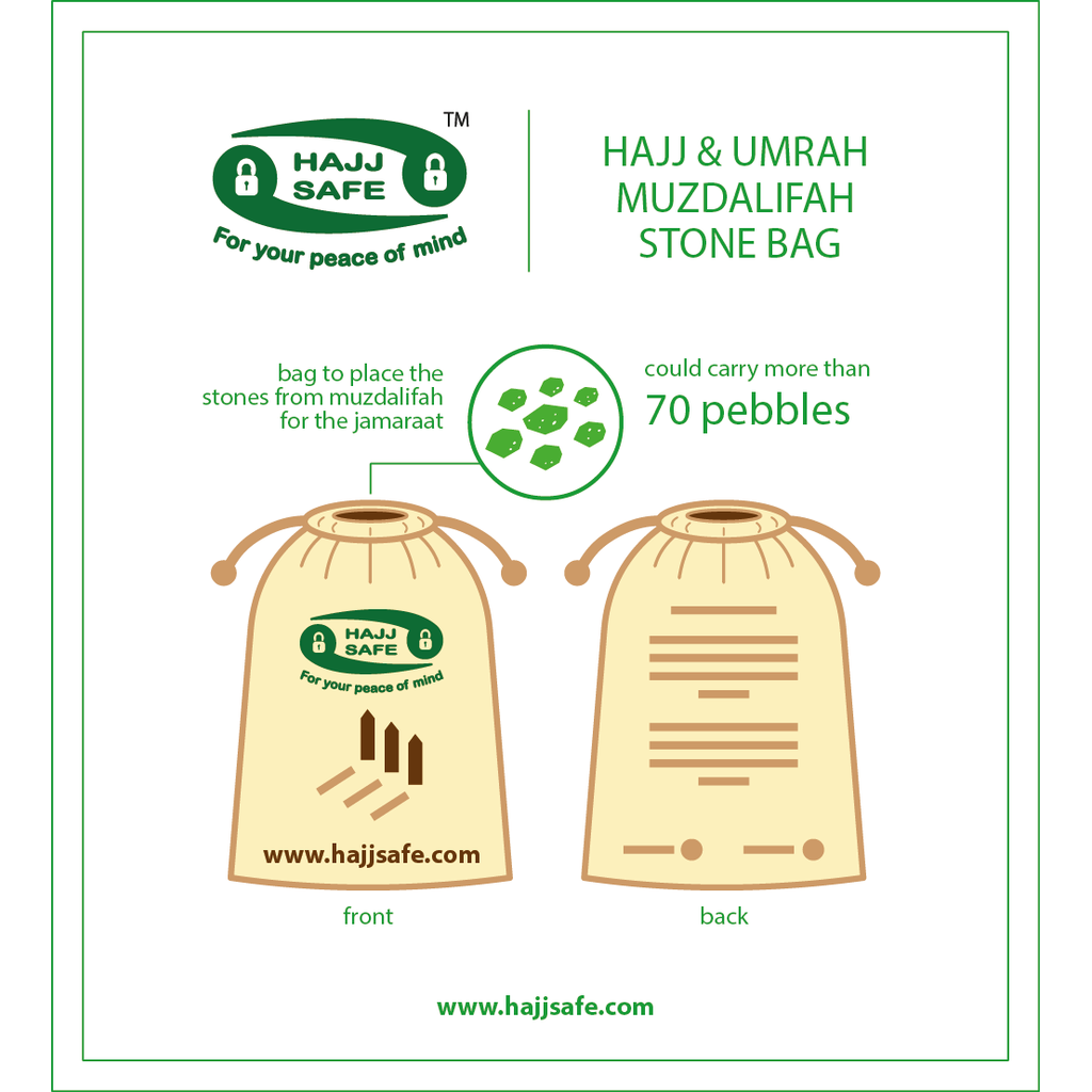 Muzdalifah - Stone Bag - Pack of 2-Islamic Essential-Islamic Goods Direct