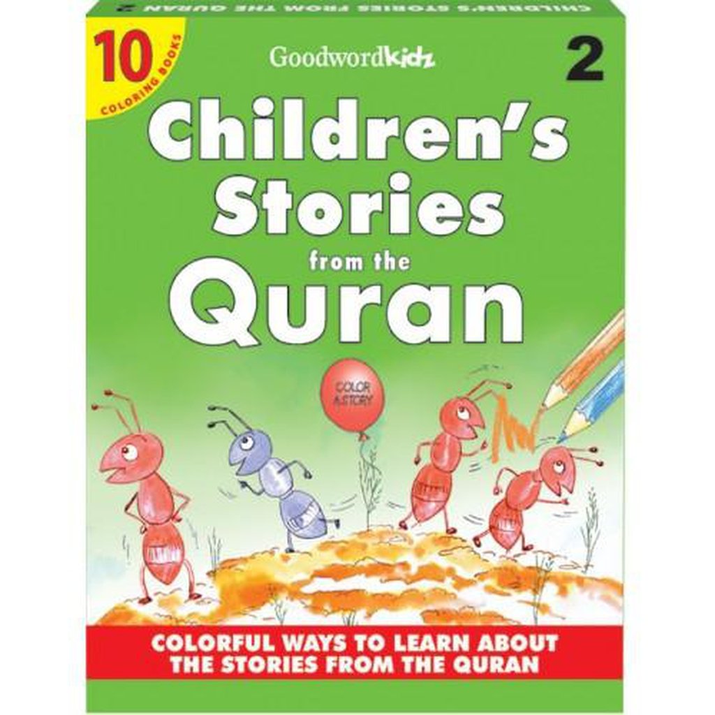 My Children’s Stories from the Quran (Ten Colouring Books) Box-2-Kids Books-Islamic Goods Direct