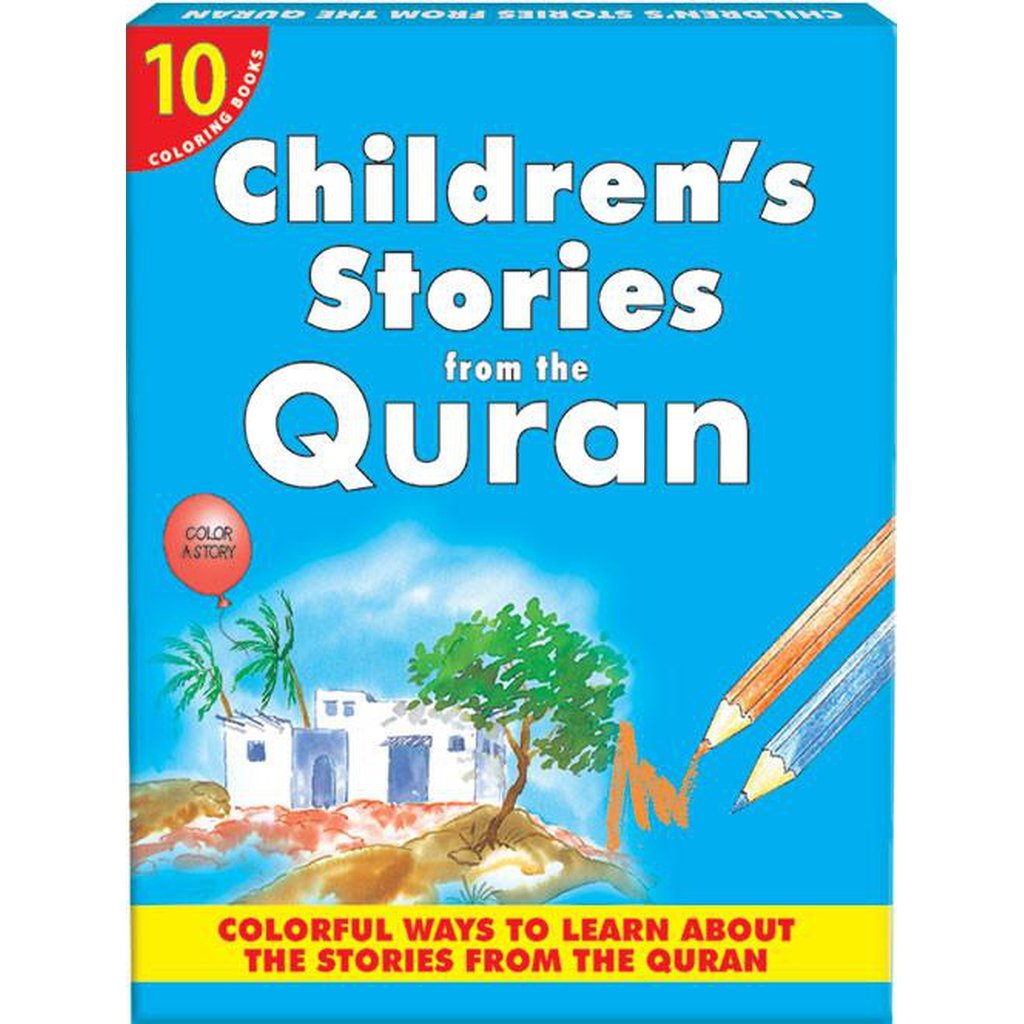 My Children&#39;s Stories from the Quran (Ten Colouring Books) Gift Box-1-Kids Books-Islamic Goods Direct