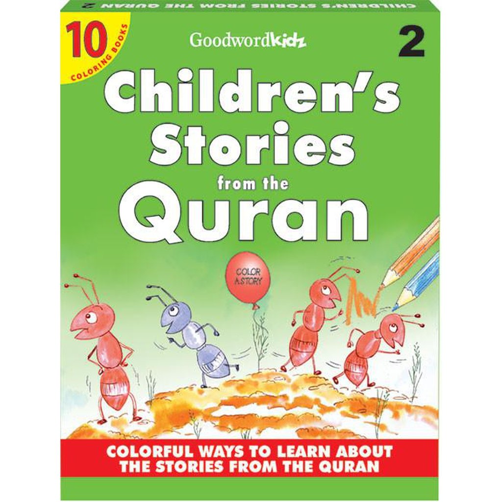 My Children&#39;s Stories from the Quran (Ten Colouring Books) Gift Box-2-Kids Books-Islamic Goods Direct