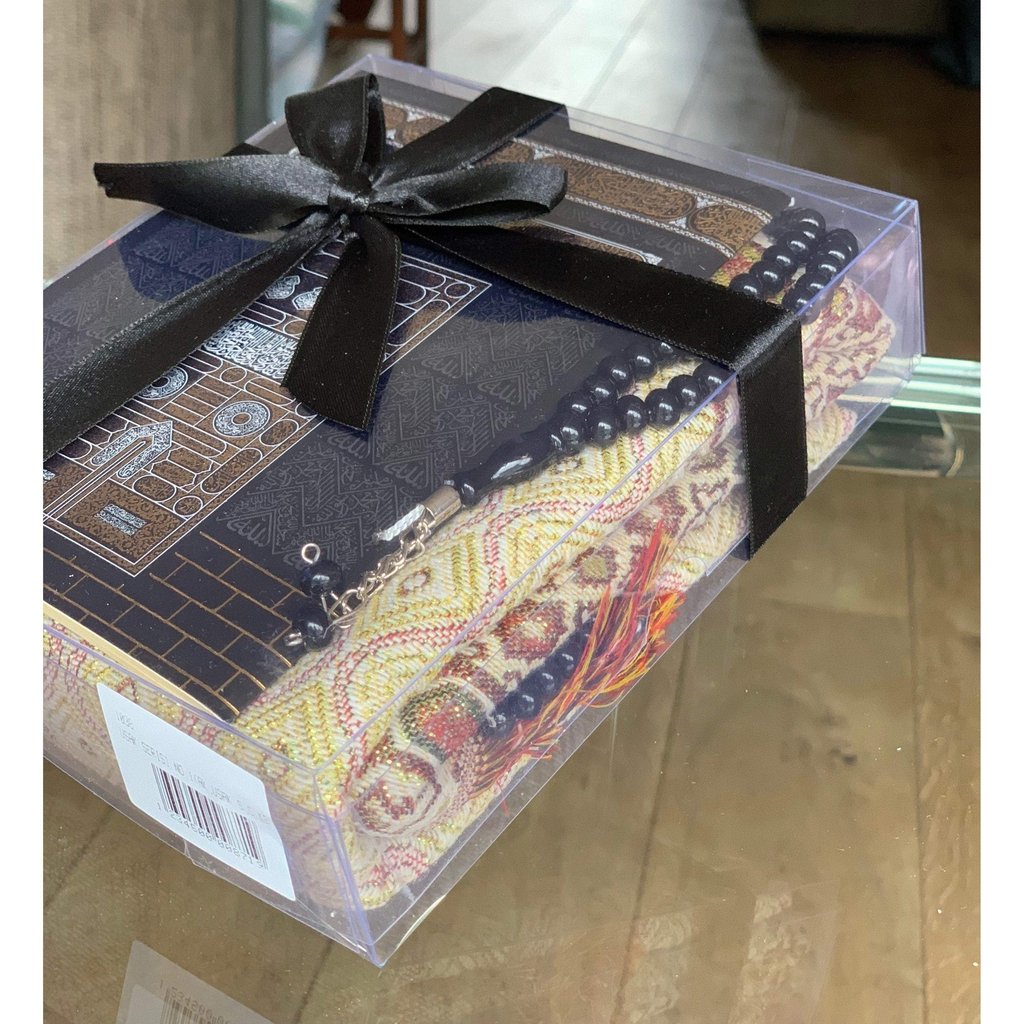 Three Pack Multi Save - An Ideal Islamic Gift Box with Prayer Mat, Surah Book and Tasbih-Gift-Islamic Goods Direct