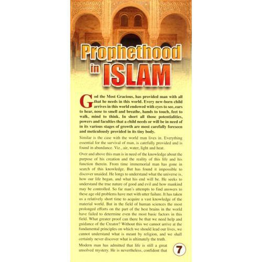 Prophethood in Islam-Islamic Goods Direct