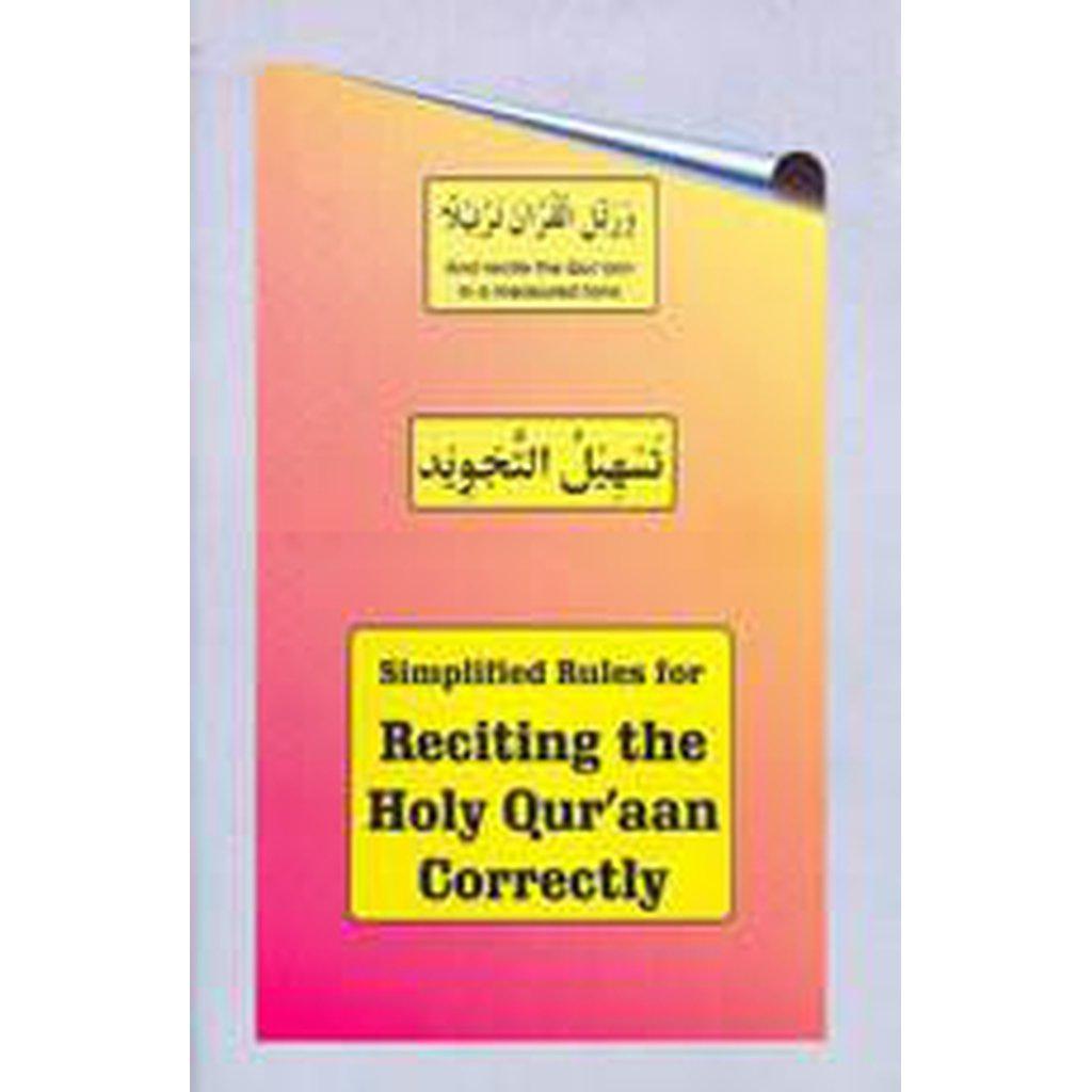 Simplified Rules For Reciting the Quran Correctly-Kids Books-Islamic Goods Direct