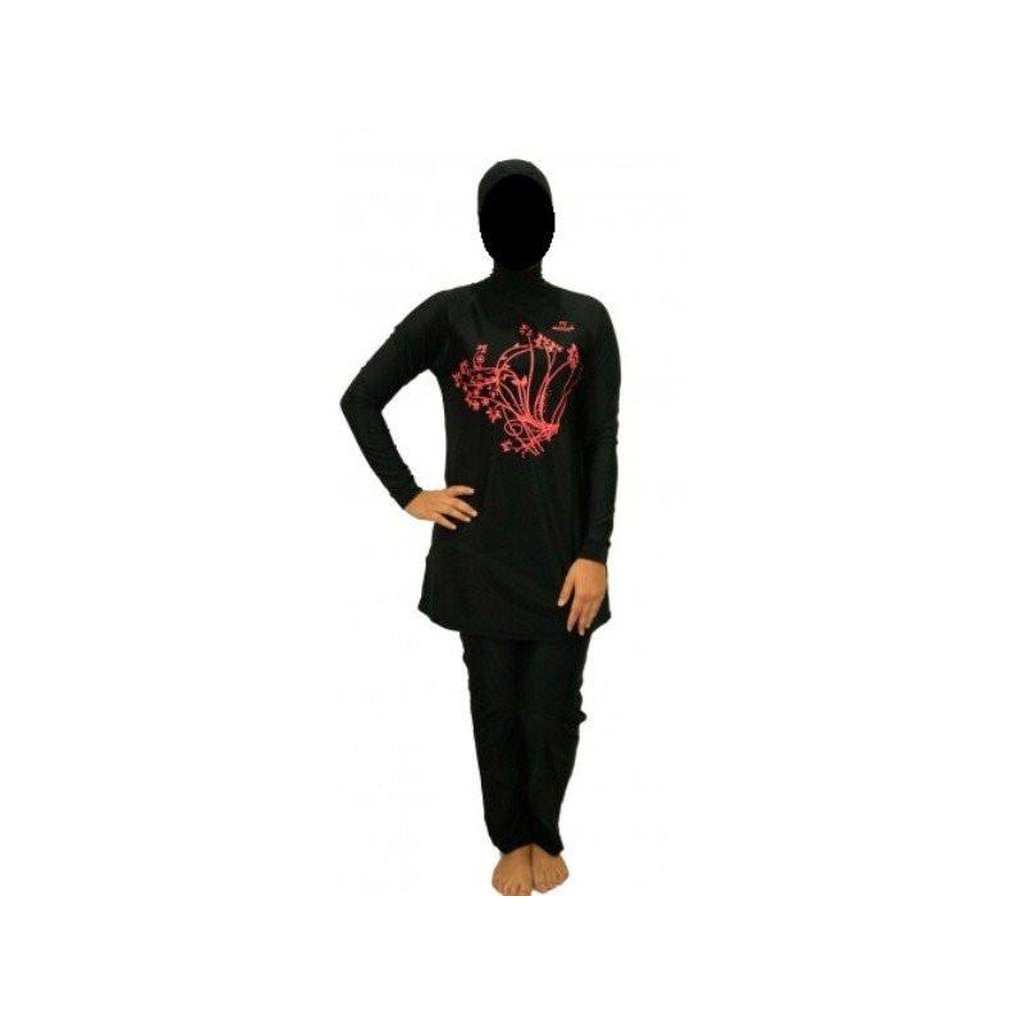 Swimming Costume AM42-439 Black ( Available Sizes)-Knowledge-Islamic Goods Direct